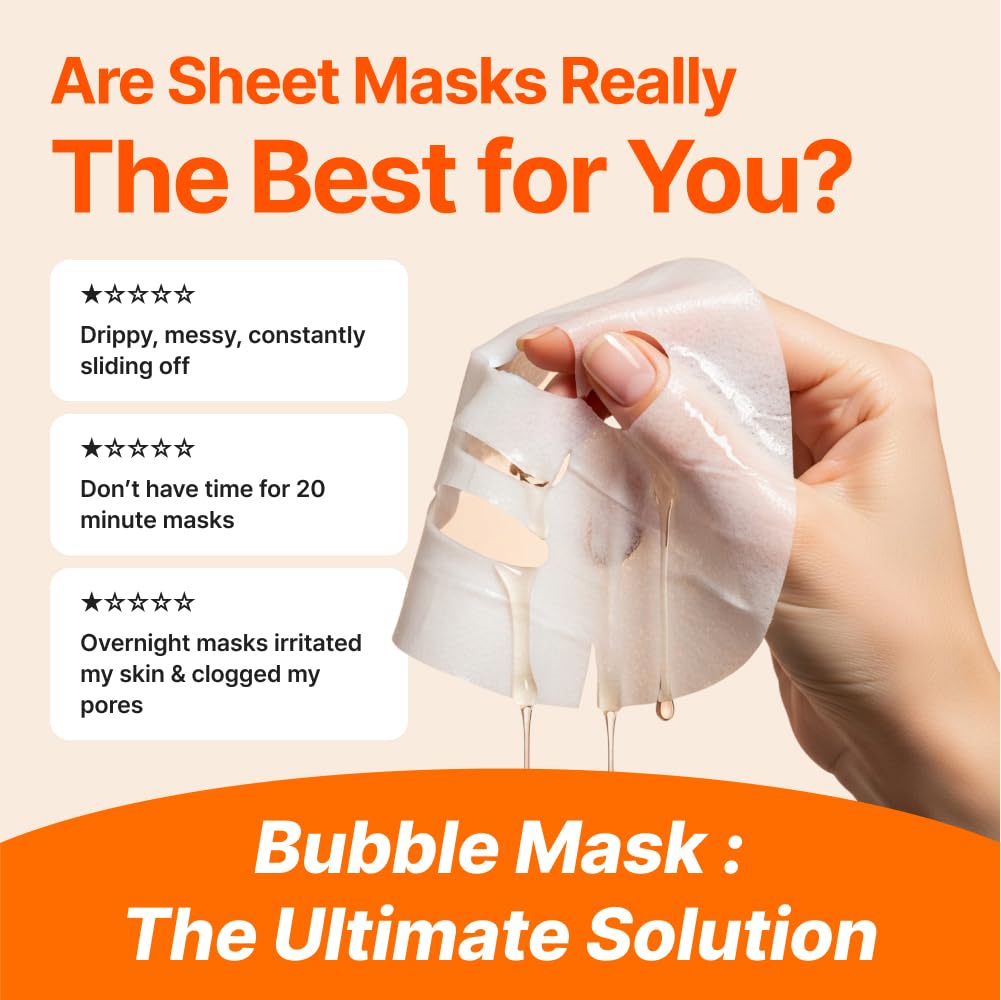 MENOKIN 30 Seconds Quick Bubble Mask [REPAIR] - [EGF Liposome] in Micro-bubbles for Skin Restoration, Hypoallergenic Bubble Capsule for Deep Repair, Korean Skin Care Essential, 70 Uses, fl.oz