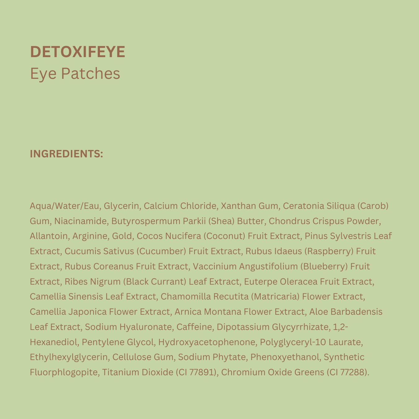Pixi DetoxifEYE 2-Pack | Depuffing Hydrogel Under-Eye Patches|Cucumber, Gold & Caffeine For Puffy Eyes and Dark Circles | 2 Boxes, 60 pairs, 120 Patches
