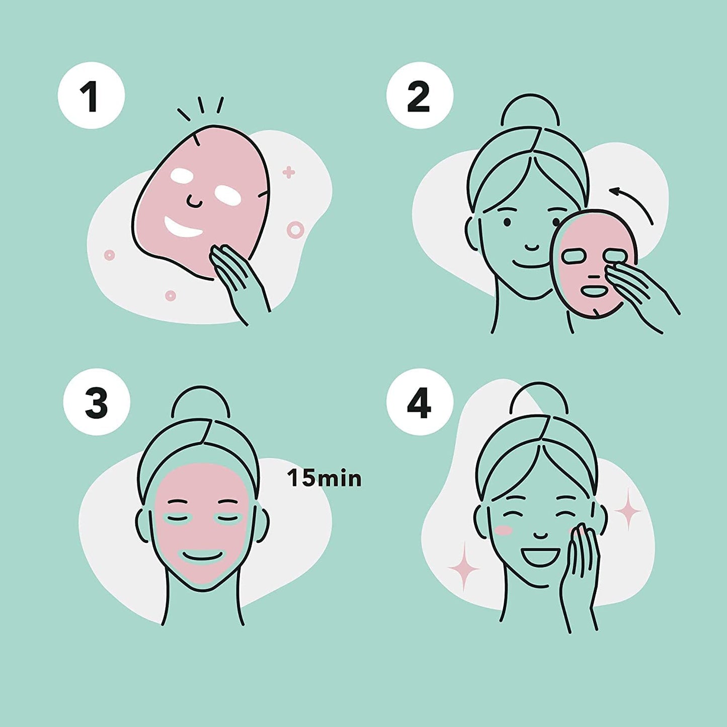 Celavi Essence Facial Face Mask K-Beauty Skincare Korea Skin Care Moisturizing 24 Pack B Set