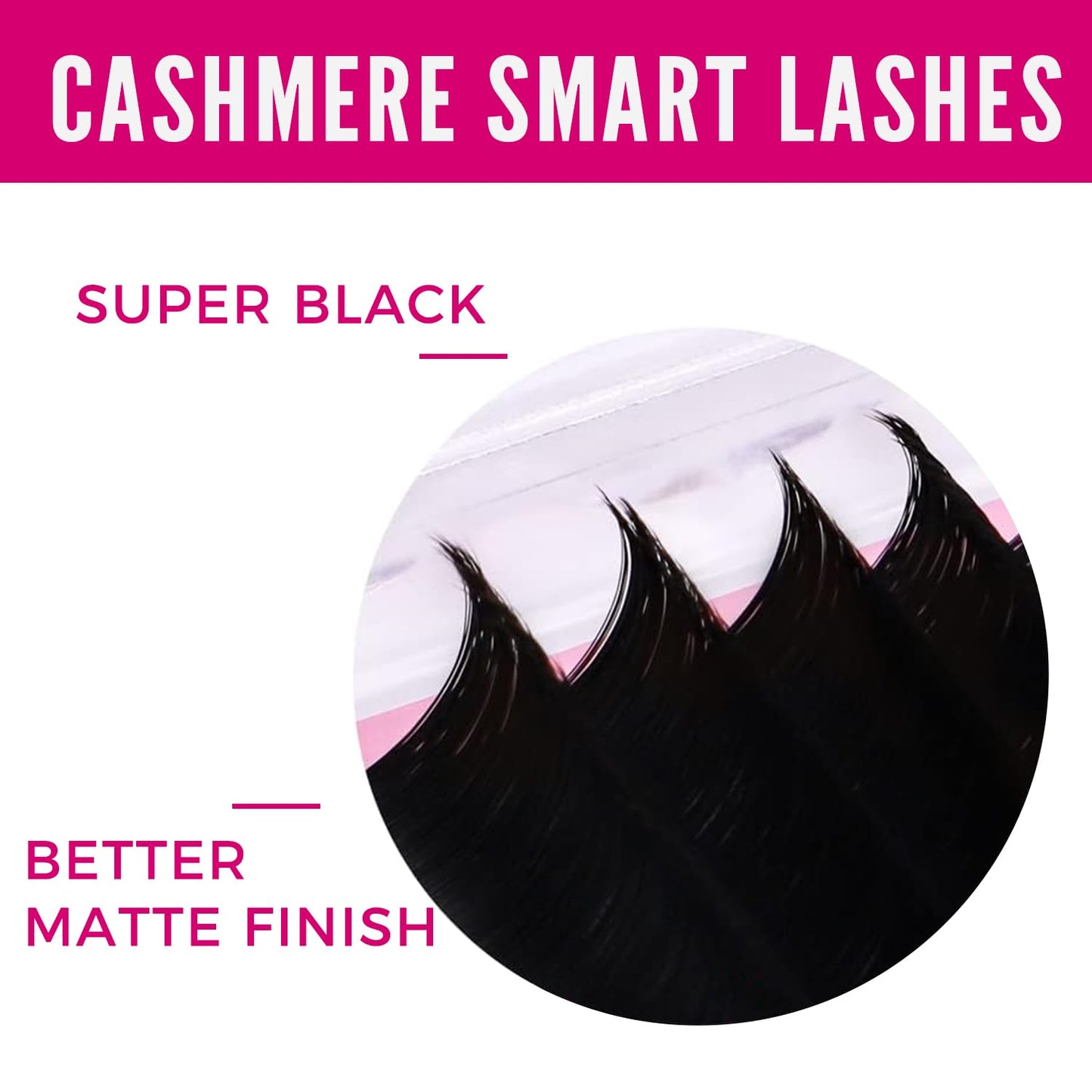 VEYES INC Cashmere Smart Fan Lash Extensions 0.03 0.05 0.07 C/CC/D Curl 8-20mm Mixed & Single Length, Super Matte Black Volume Lashes, Professional Supplies for Lash Techs (0.03 D 12mm)