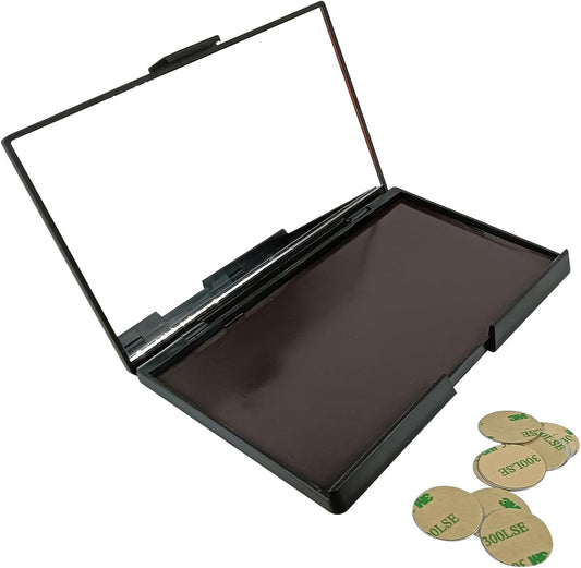 Magnetic Makeup Palette Empty with Mirror - Professional Empty Makeup Palette and Strong Magnetic Base - DIY Cosmetics Storage Box for Eyeshadow, Blush, Lipstick - Compact & Portable Design.