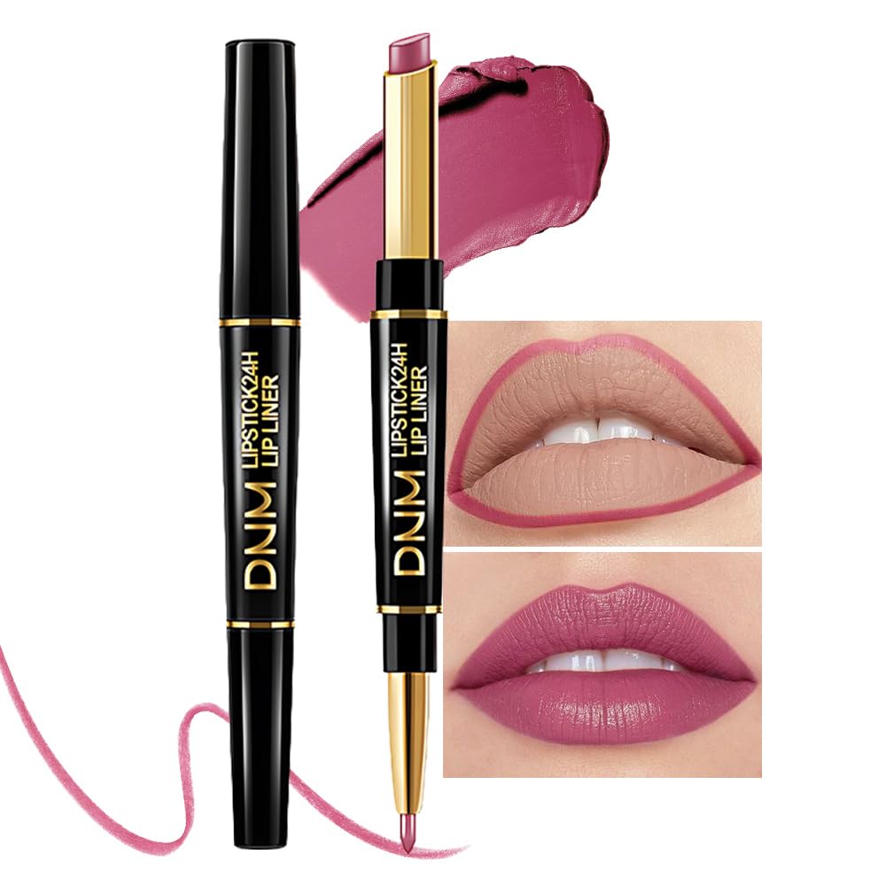 evpct 1Pcs Burgundy Red Matte Lip Liner and Lipstick for Women, Rose Magic Lipstick Lip Stain 24 Hours Original Lip Liner Makeup Stain Long Lasting Waterproof Smudge Proof labial Lip Pencil 36#