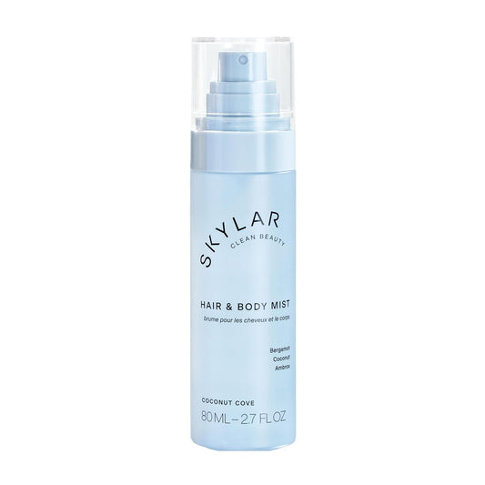 Skylar Coconut Cove Hair & Body Mist | Hypoallergenic & Clean Fragrance | Vegan, Cruelty Free, and Safe For Sensitive Skin | 80 ML, 2.7 Fl Oz