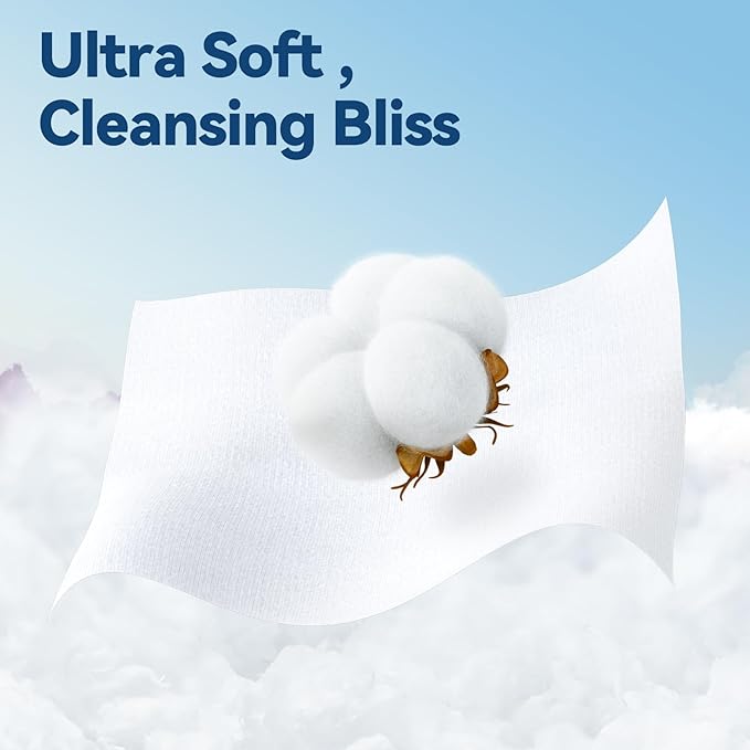 Winner Soft Face Towels, 100% USDA Biobased Facial Towels, Unscented Cotton Tissues for Sensitive Skin, OEKO-TEX Certified Face Towelettes Disposable, Makeup Remover Dry Wipes, 600 Count, Pack of 6