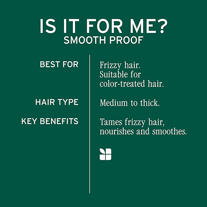 Biolage Smooth Proof Shampoo - Gently Cleanses and Adds Shine, Nourishes, Moisturizes & Tames Frizz, For All Frizzy Hair Types, With Camellia Oil & Glycerin, Vegan & Paraben-Free, 13.5 Fl Oz