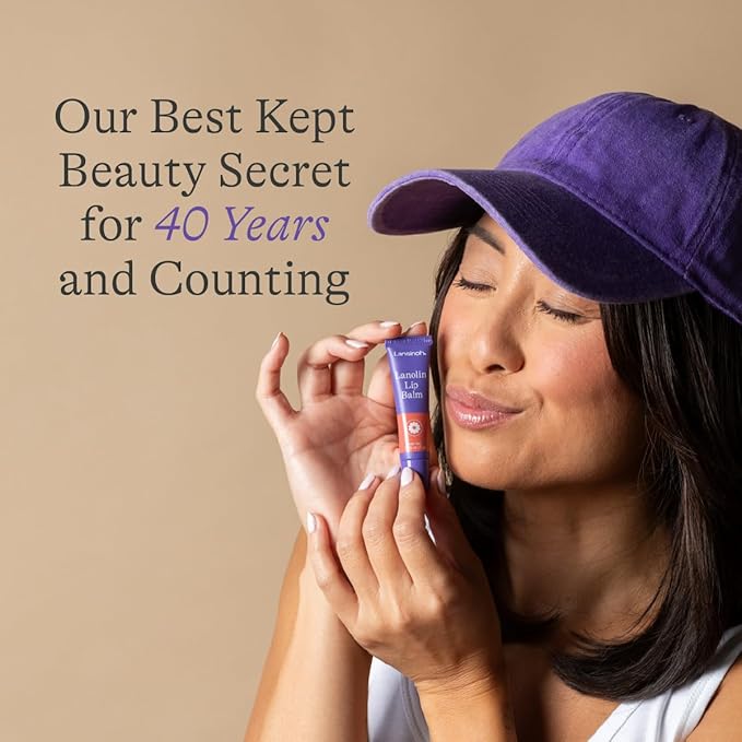 Lansinoh Lanolin Lip Balm, 2 Pack, 0.25 oz Each, Ultra-Moisturizing Lip Care with Natural Lanolin for Dry, Chapped Lips