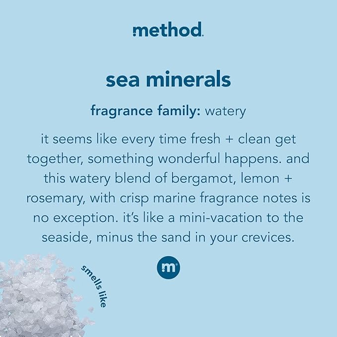 Method Gel Hand Soap, Sea Minerals, 12 Fl Oz (Pack of 6)