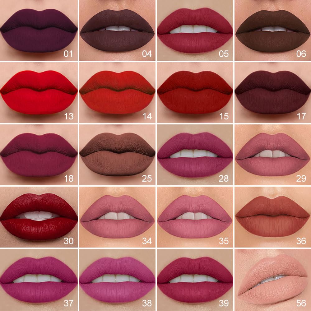 Kaely 2-in-1 Matte Lipstick and Lip Liner, Liquid Lip Stain Makeup for women Long Lasting Waterproof Smudge Proof, labiales matte mate larga duracion listip 24 hours originales, 34 Mauve