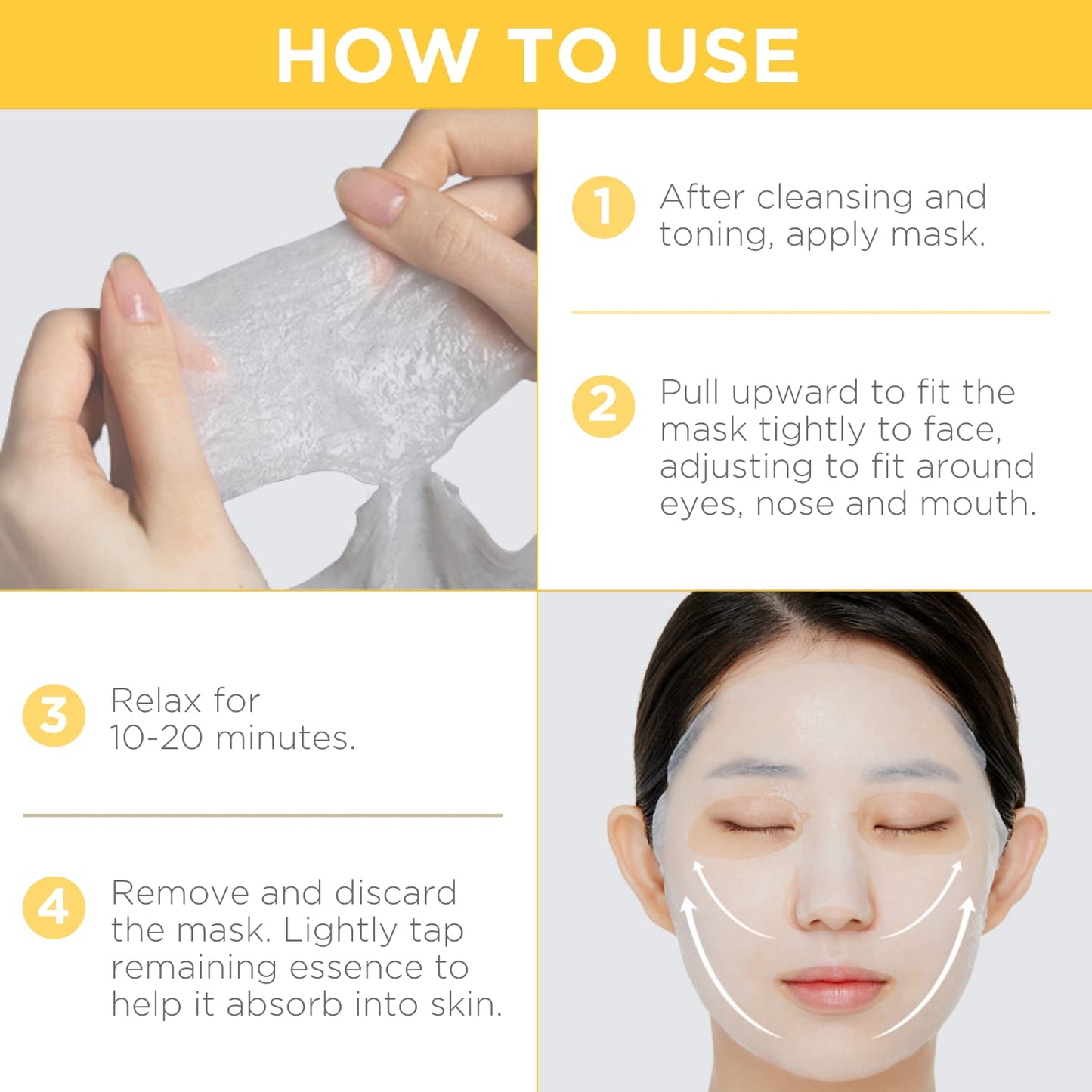 Mediheal Best Korean Sheet Mask - Vita Essential Face Mask 10 Sheets Vitamin Mask For All skin types Smoothing Tightening Toning up Brightening