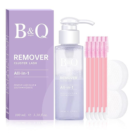 Lash Remover for Cluster Lashes Lash Cluster Remover 100ML Cluster Lash Remover Cluster Lash Glue Remover DIY at Home Lash Adhesive Remover Lash Bond Remover(Remover-100ml)
