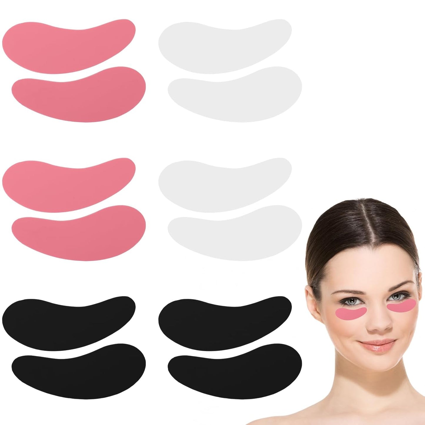 12pcs Reusable Under Eye Patchs Topical Eye Gel Pads for Dark Circles and Puffy Eyes Under Eye Mask Patches Reduce Wrinkles and Fine Lines Eye Bags for Skin Eye Puffiness Care Accessories