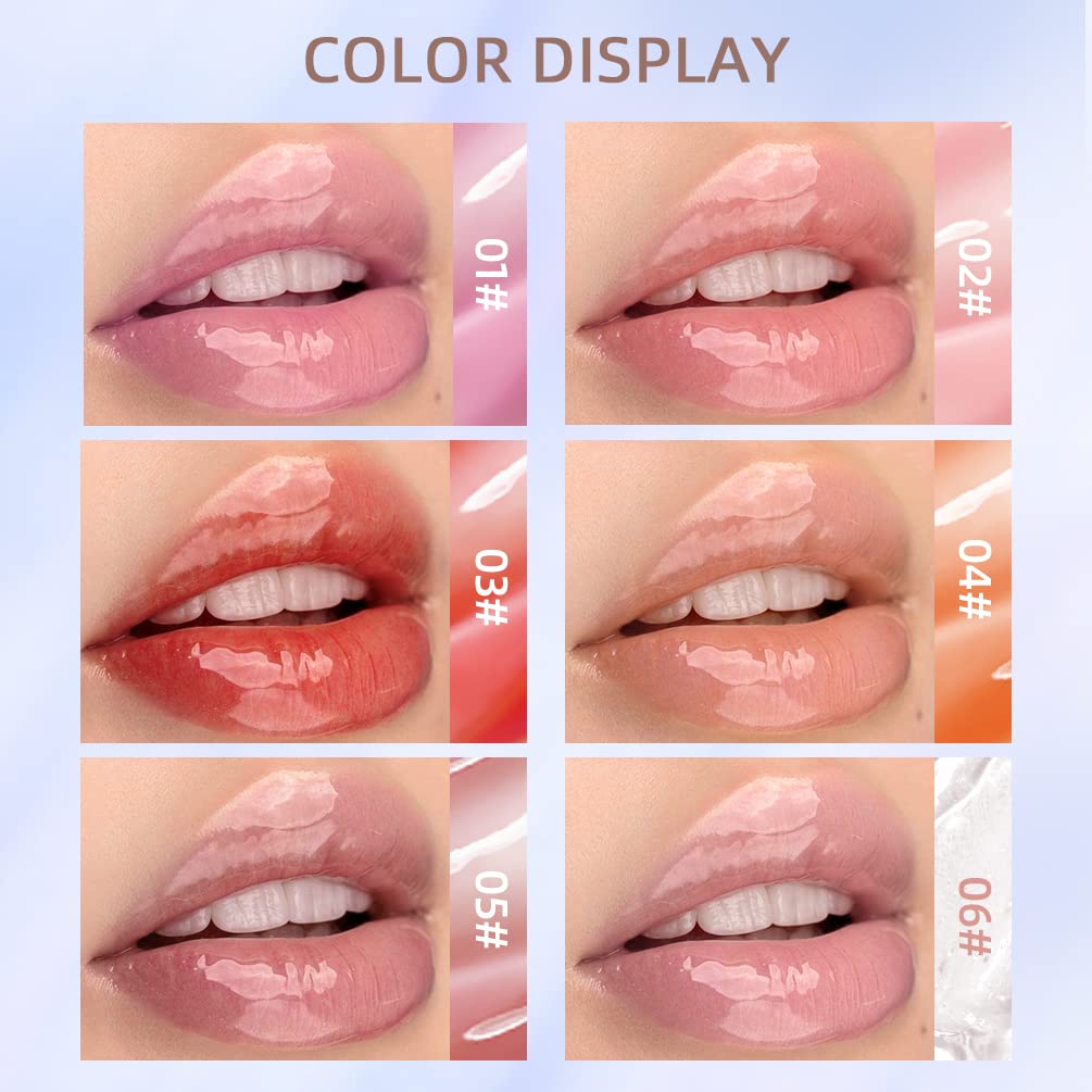 Plumping Lip Oil,Tinted for Lip Care Moisturizing lip oil,Long Lasting Nourishing Non-sticky (#1)