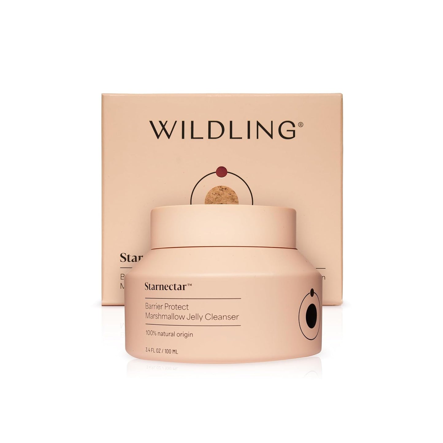 Wildling Starnectar Jelly Cleanser – Daily Hydrating Makeup Remover Face Wash – Gently Cleanse, Remove Makeup, Brighten, Soften, Repair Skin Barrier – Alcohol Free, 100% Natural, Vegan, Cruelty-Free