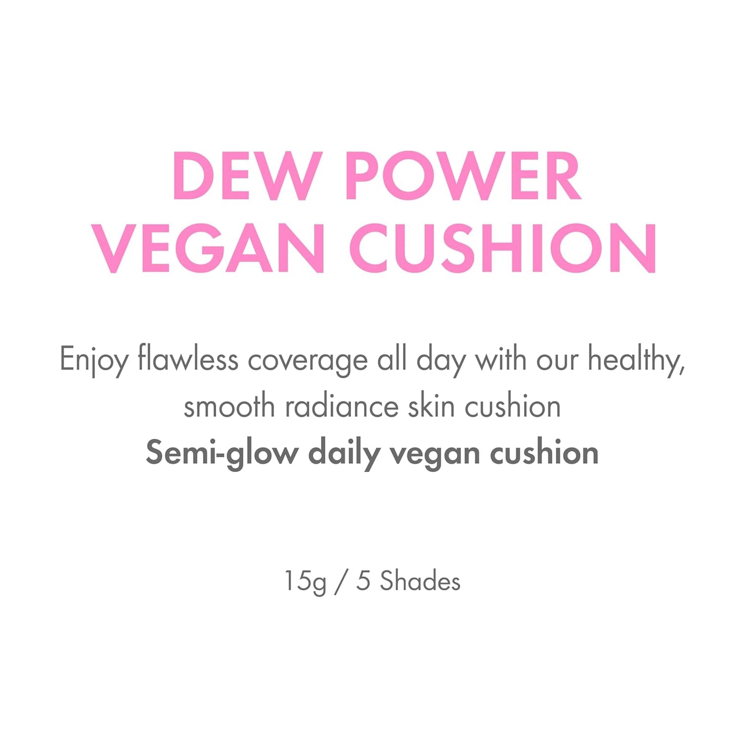 Amuse SEOUL DEW POWER VEGAN CUSHION FOUNDATION | Dewy, glow, long-lasting, double coverage, clean beauty, lightweight, natural look, foundation for sensitive skin, hydrating cushion (04 TAN)