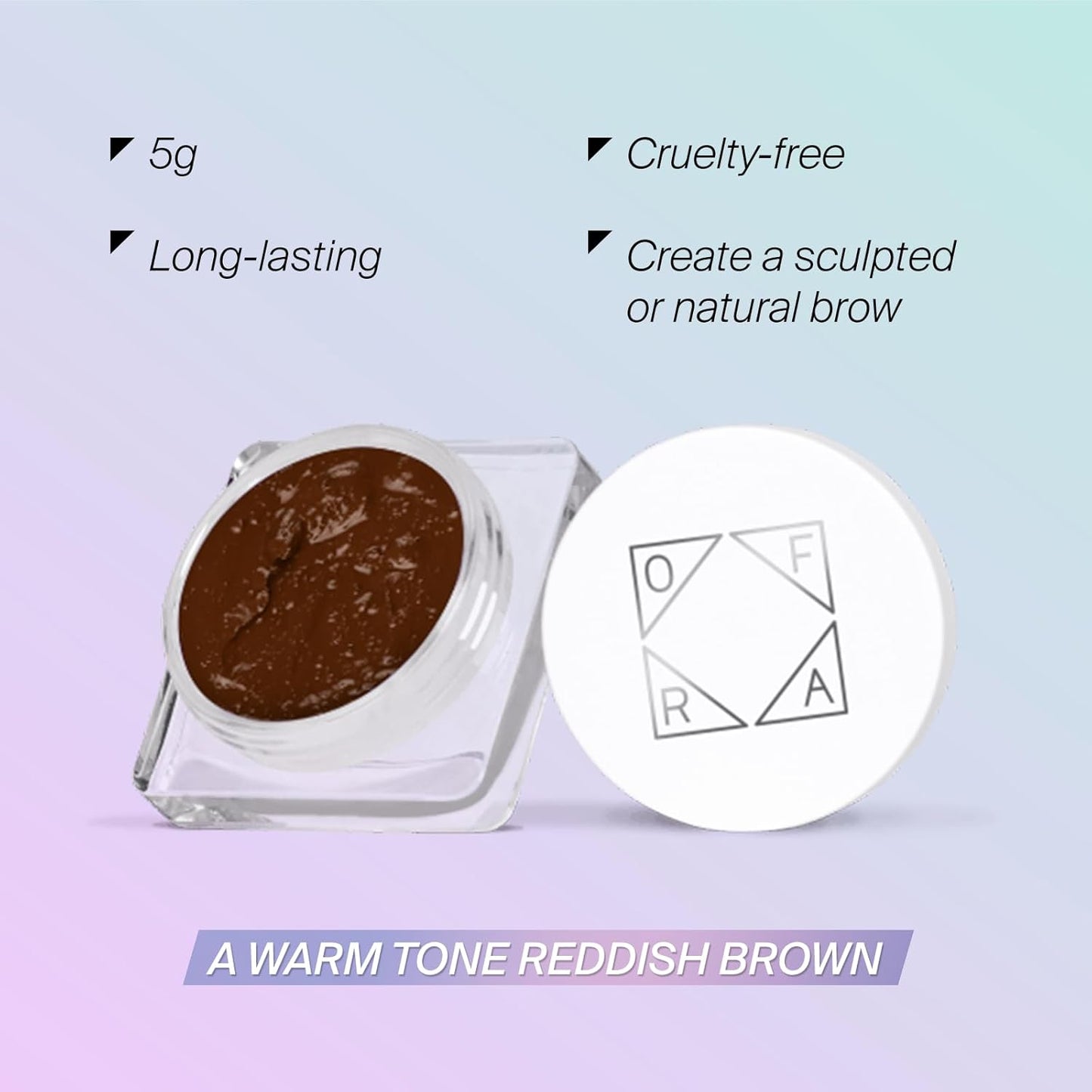Ofra Eyebrow Gel - Auburn - Semi-Permanent Brow Gel, and Waterproof Eyebrow Filler - 5g