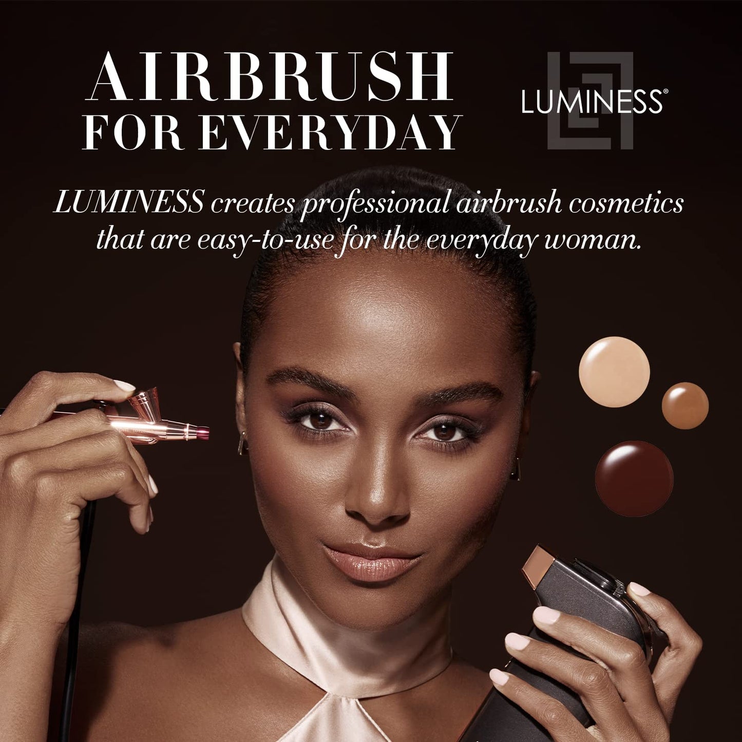 Luminess Air Silk 4-In-1 Airbrush Foundation- Foundation, Shade 040 (.5 Fl Oz) - Sheer to Medium Coverage - Anti-Aging Formula Hydrates and Moisturizes - Professional Makeup Kit for Cordless Air Brush