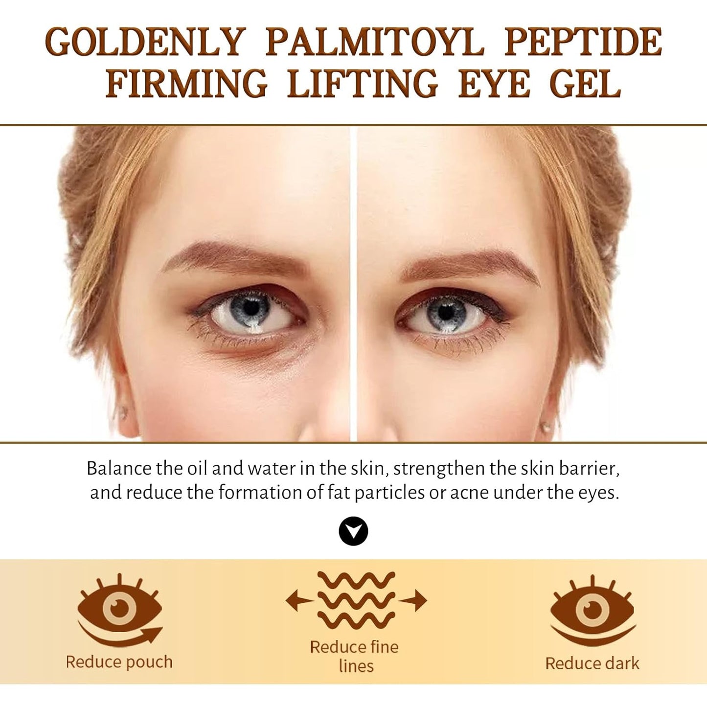 5% Caffeine Eye Serum with Vitamin E Eye Cream for Dark Circles and Puffiness, Retinol Eye Cream Roller with 360° Massage Ball Reduce Wrinkles and Fine Lines