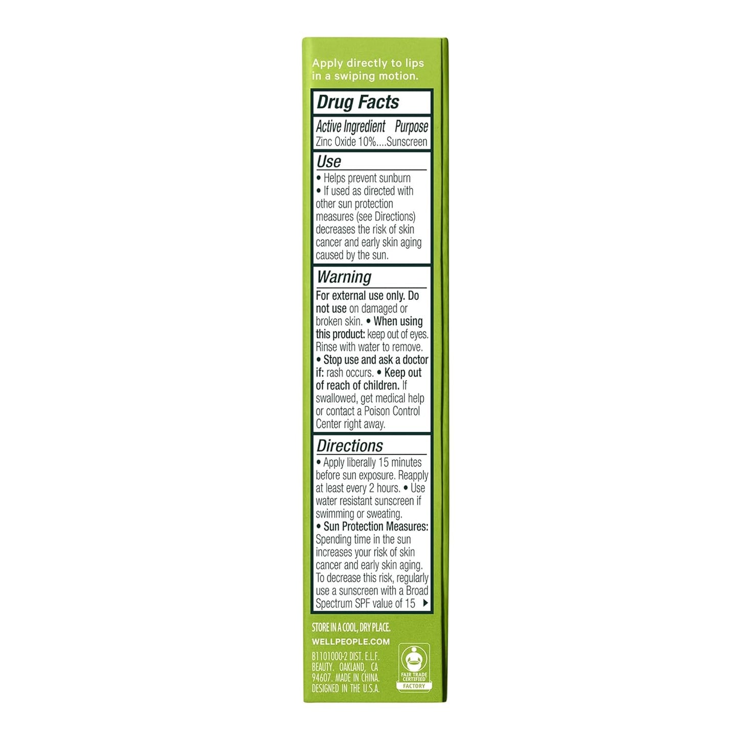 Well People Lip Butter SPF 15 Tinted Balm, Hydrating Lip Balm For Sun Protection & A Hint Of Color, Infused With Zinc, Vegan & Cruelty-free, Natural