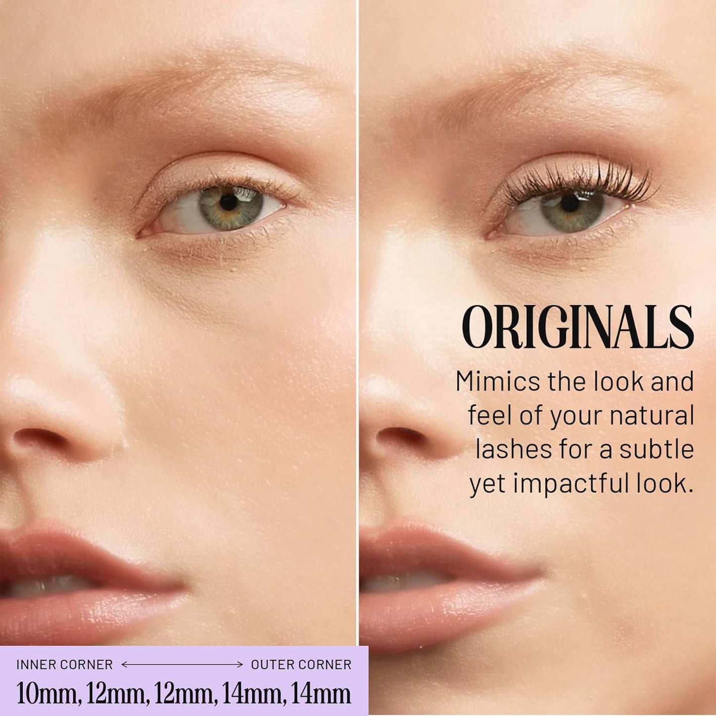 Lilac St - Originals Natural Faux Eyelash Clusters (16mm) - Soft, Natural Look - DIY Lash Extension Wisps - Lightweight & Lifelike - Lasts 10 Days - Cruelty Free, Vegan, Women Founded - 10 Lashes