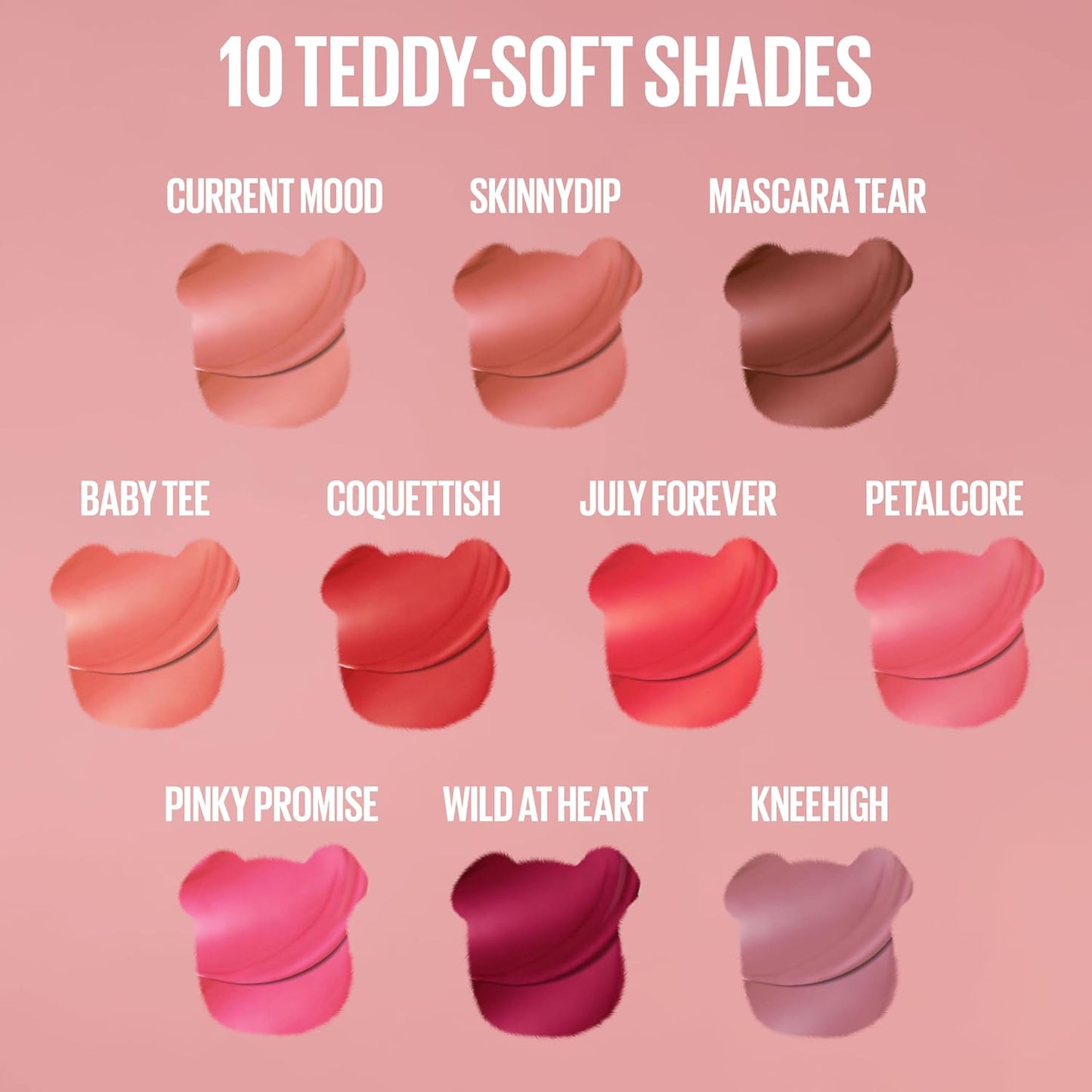 Maybelline Super Stay Teddy Lip Tint, Long Lasting Matte Lipstick For Up To 12HR Wear, Pinky Promise, 1 Count