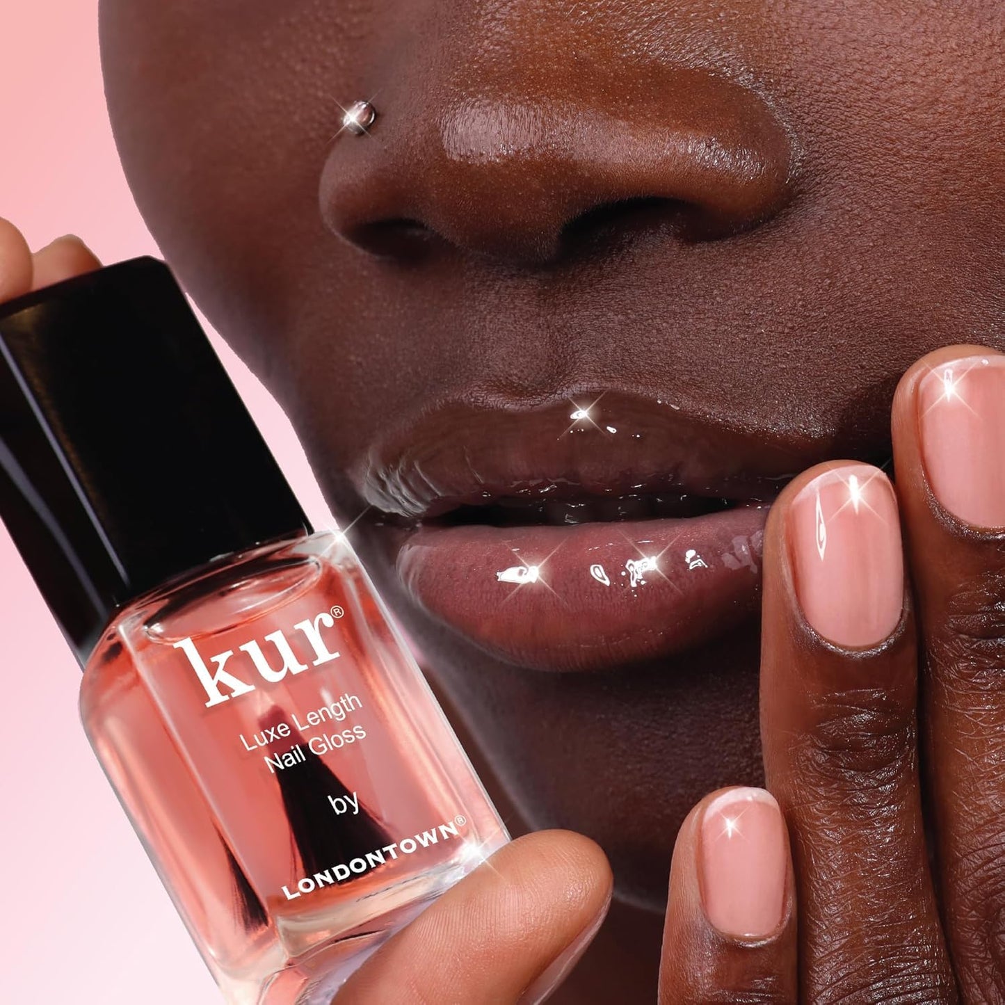 LONDONTOWN Luxe Length Nail Gloss – Strengthens & Protects Nail Length, Boosts Keratin & Ceramide Production, Prevents Breakage, .4 fl oz