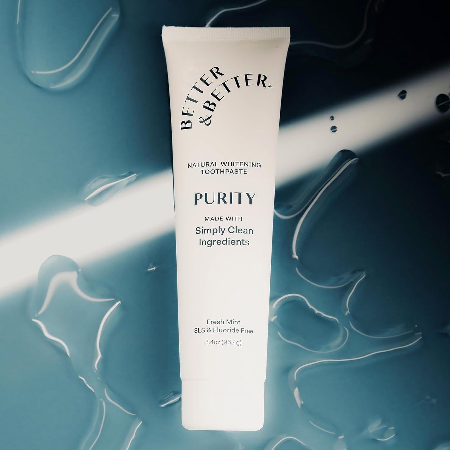 Better & Better Purity Toothpaste | Natural Whitening Toothpaste Without Additives | Organic, Vegan, Fluoride & SLS Free | Coconut-Based Formula w/Fresh Mint Flavor | 3.4oz