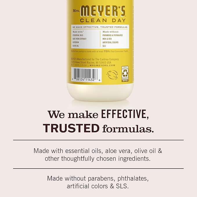 MRS. MEYER'S CLEAN DAY Hand Soap, Daisy Scent, 12.5 Fl Oz Bottle