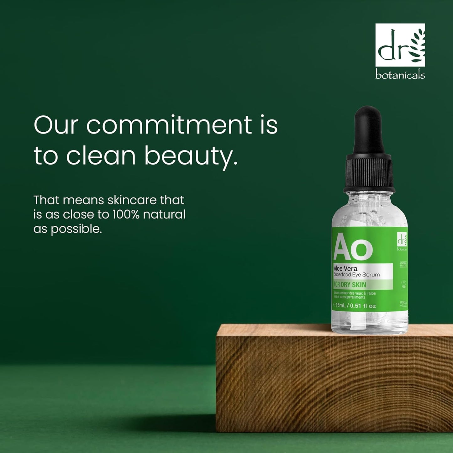 Dr Botanicals Aloe Vera Eye Serum | Eye Serum for Dark Circles and Puffiness - Hydrating and Soothing Formula for Plump - Reduce Puffiness and Fine Lines | Under Eye Serum | 0.15 fl oz