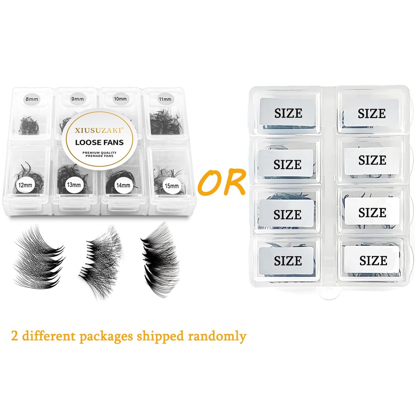 Premade Fans Eyelash Extensions 600 Fans 14D Volume Lash Extensions 0.07 Thickness Eyelash Extension D Curl Premade Lash Fans Mix 8-15mm Fluffy Soft Handmade Loose Fan(600Fans-14D-0.07-D,8-15mm)