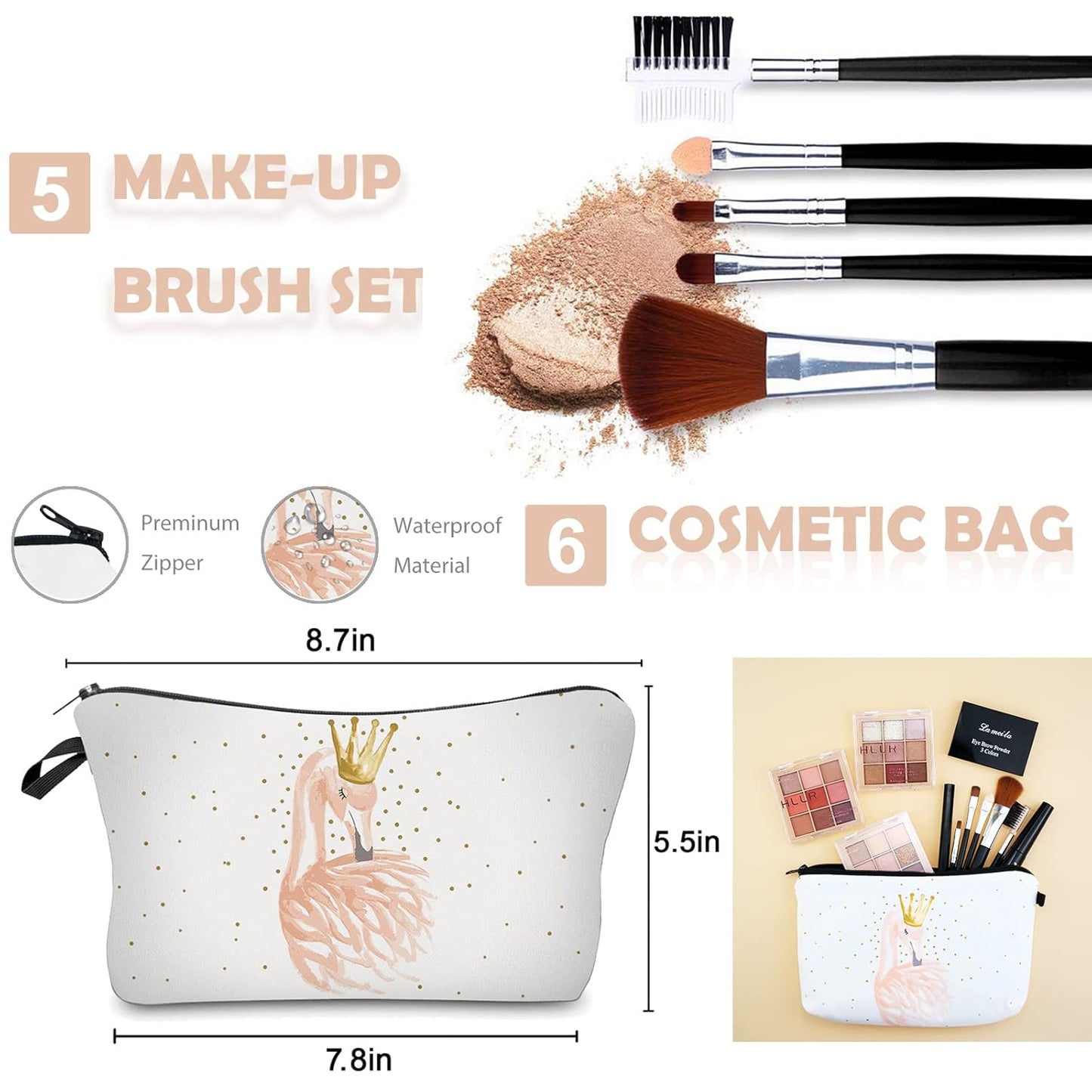All in One Makeup Kit for Women Full Kit, Basic Cosmetics Kit for Beginner & Professionals, Eye Makeup Set Tween Girl, Make Up Kits for Teenagers, Makeup Gift Set for Girls, Women & Teens(27 Color)