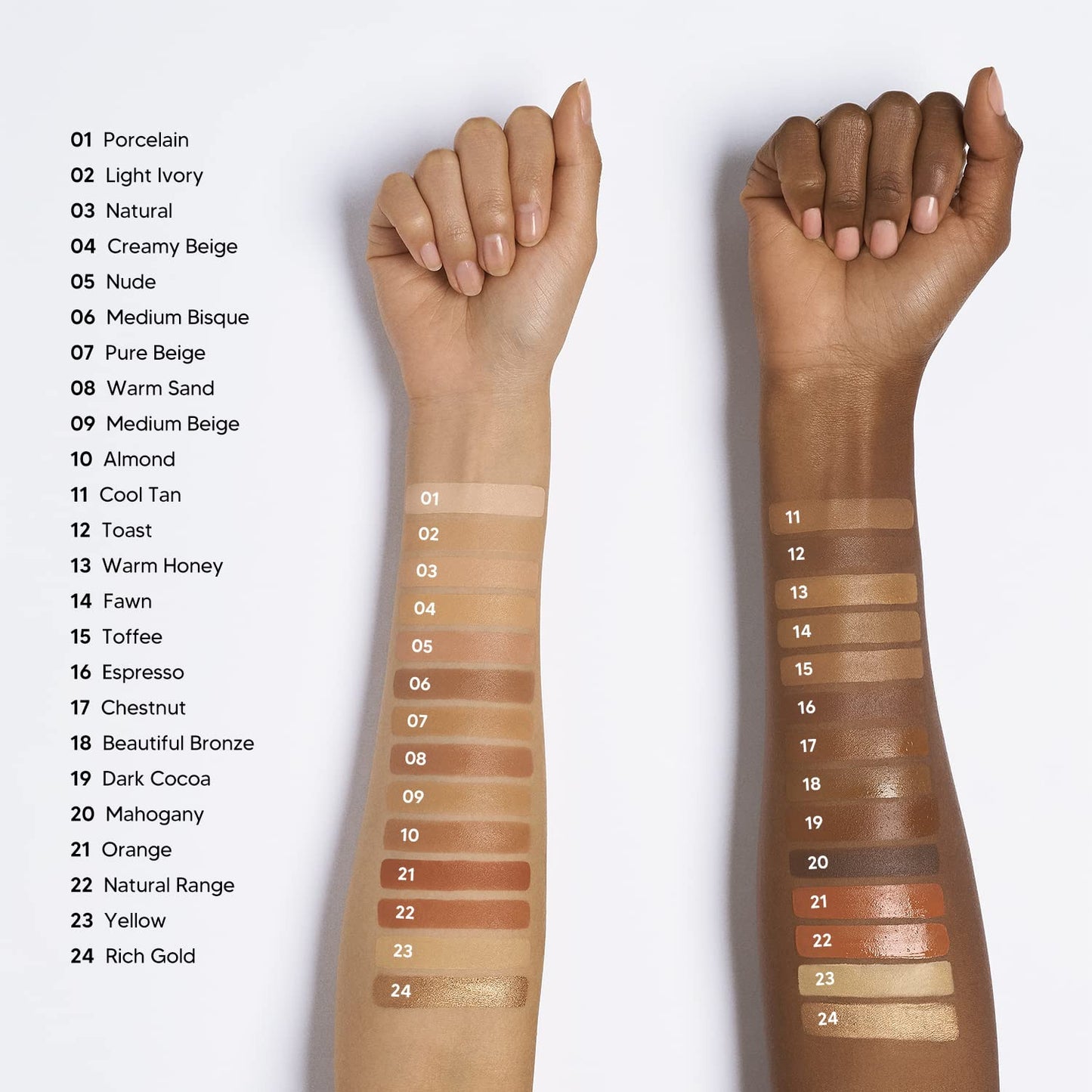 Ruby Kisses HD Brush Concealer & Foundation, Full Coverage, Color Correcting, Highlight, Contour 3 Pack (Chestnut)