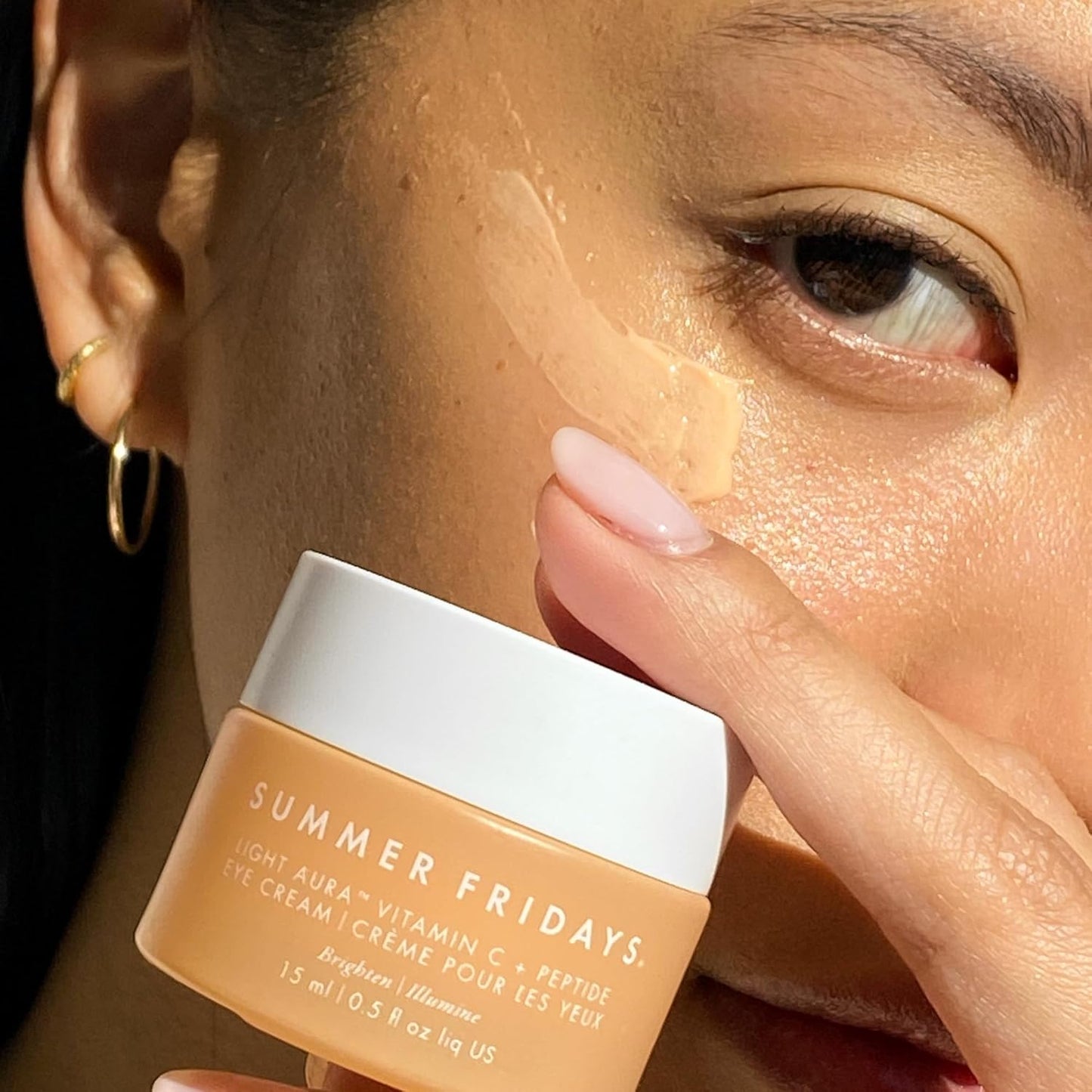 Summer Fridays Light Aura Vitamin C + Peptide Eye Cream - Brightening Eye Cream with an Illuminating and Hydrating Formula (0.5 Fl Oz)