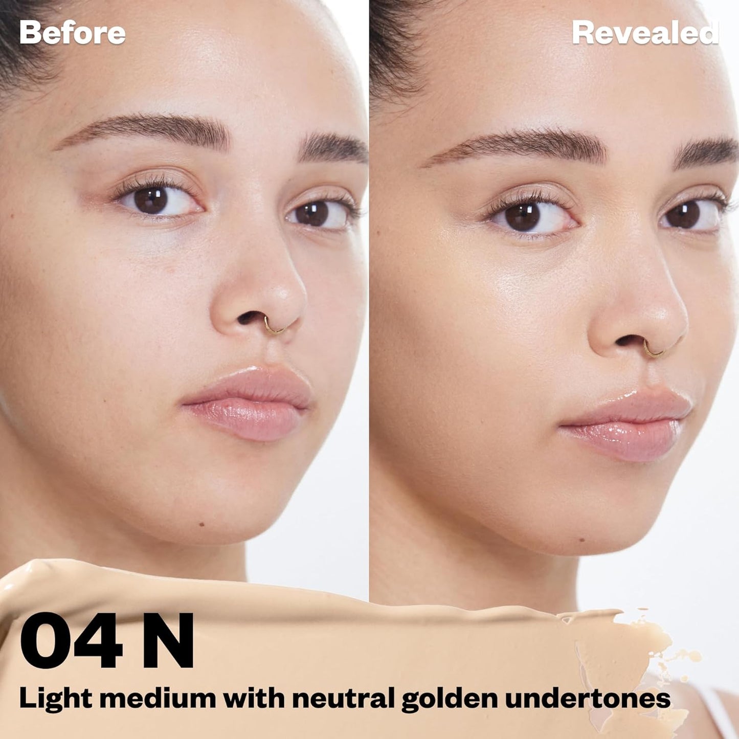 Kosas Revealer Concealer - Medium Coverage Makeup with Hyaluronic Acid, Conceals Dark Circles Under Eyes, Dark Spots and Blemishes + Brightens, Hydrates, Long-Lasting & Vegan, (Tone 04 N)