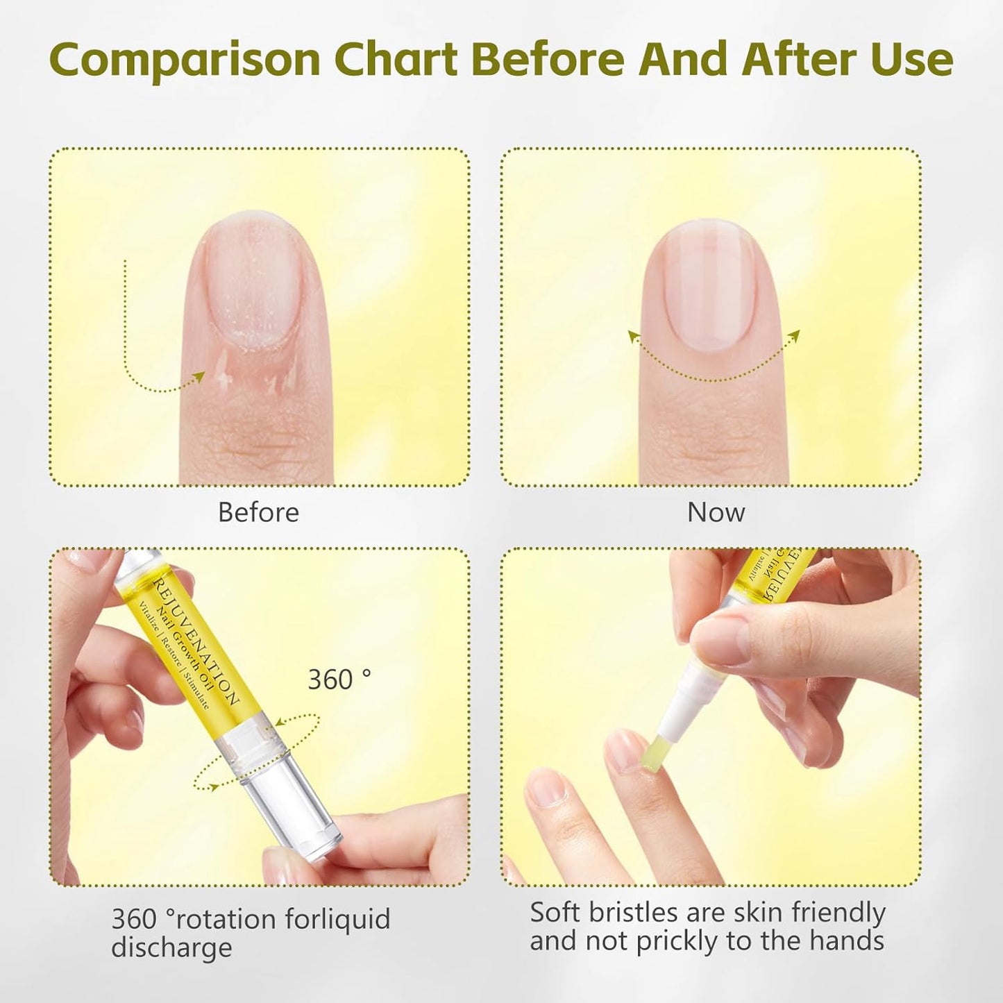 Rejuvenation Nail Growth Oil for Brittle, Peeling, Breaking, Thin Nails