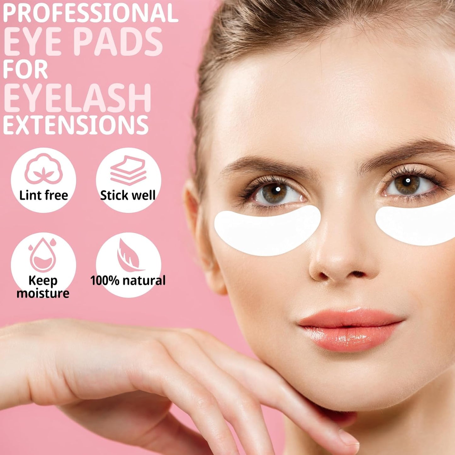 100 Pairs Under Eye Patches, Isolation Eyelash Extension Pads, Under Eye Gel Pads for Pro Salon and Individual, DIY Lashes Extension Supplies (Blue)