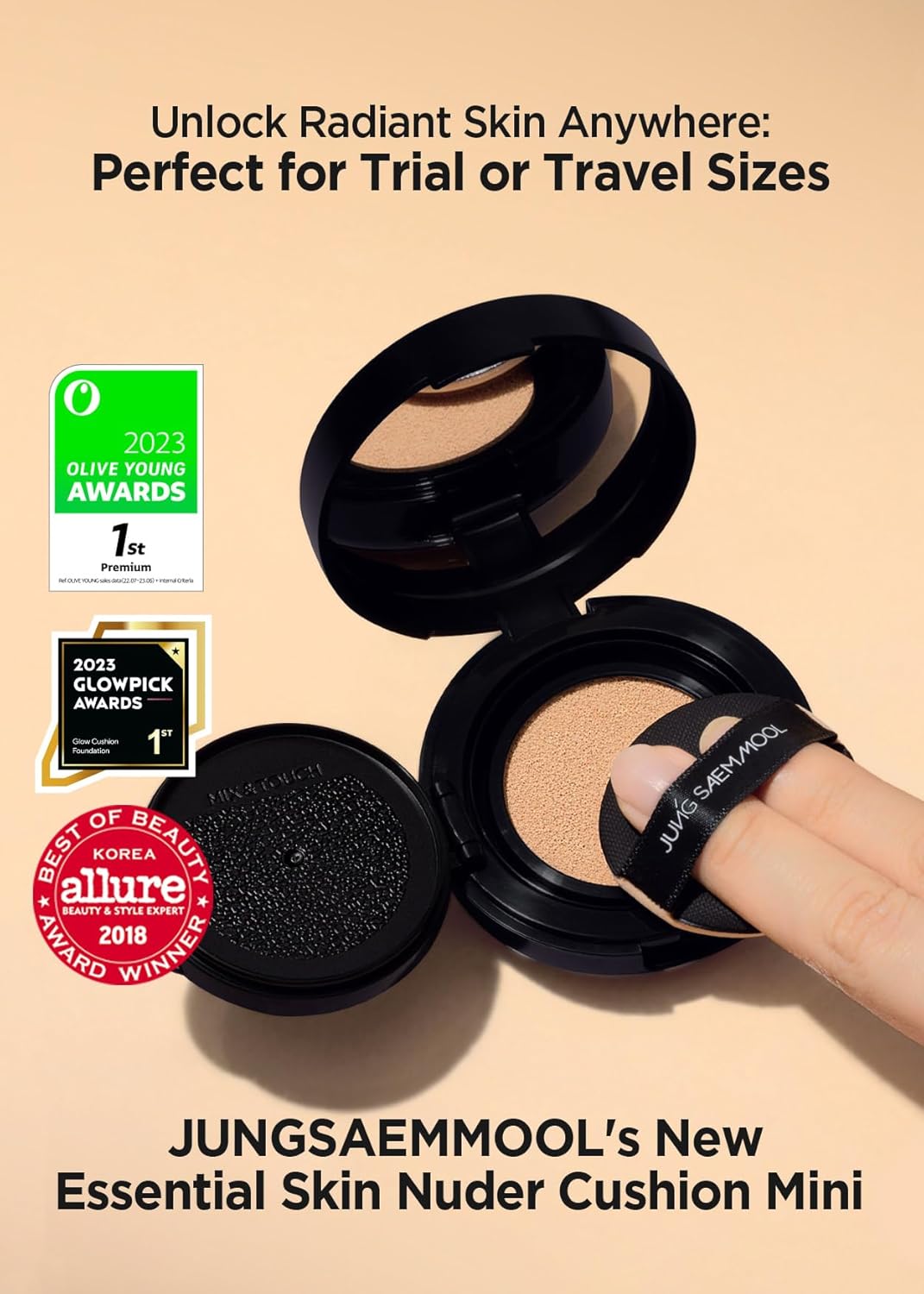 JUNG SAEM MOOL [JUNGSAEMMOOL OFFICIAL] Essential Skin Nuder Cushion Mini (Fair Light)