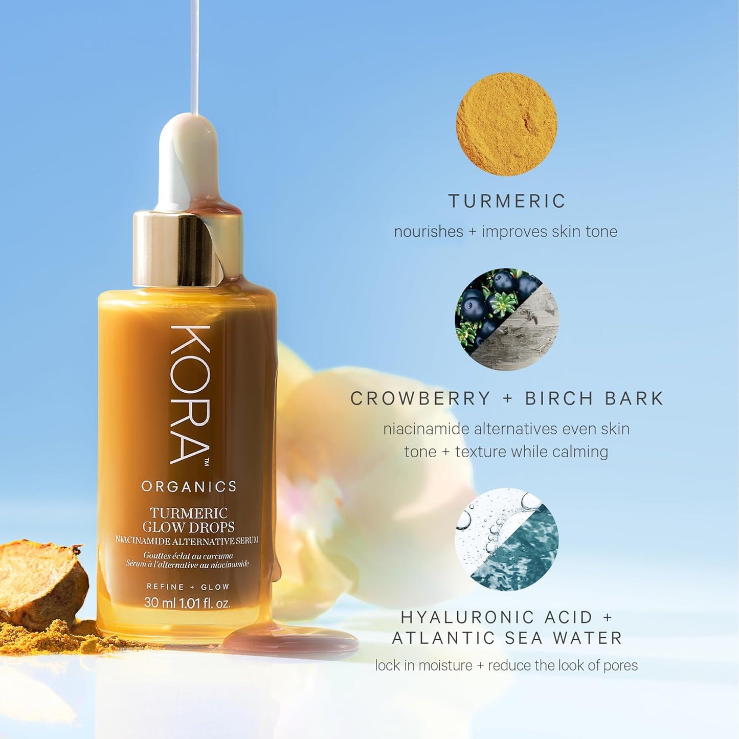 Turmeric Glow Drops Niacinamide Alternative Serum (1.10 fl oz)
