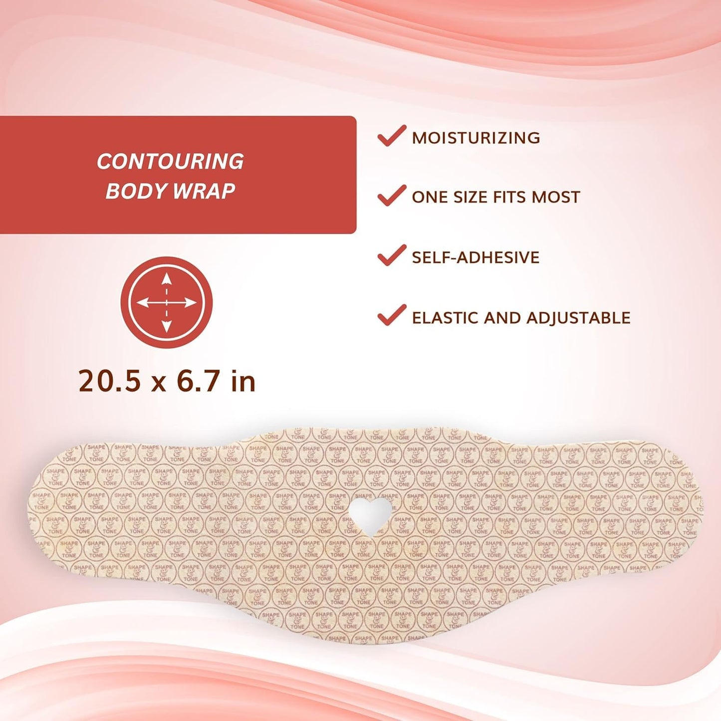 All Natural Moisturizing Body Applicator Wrap – Easy to Use Body Wrap -Anti Cellulite Solution- Firming Toning Tummy Wrap (12 applicators)