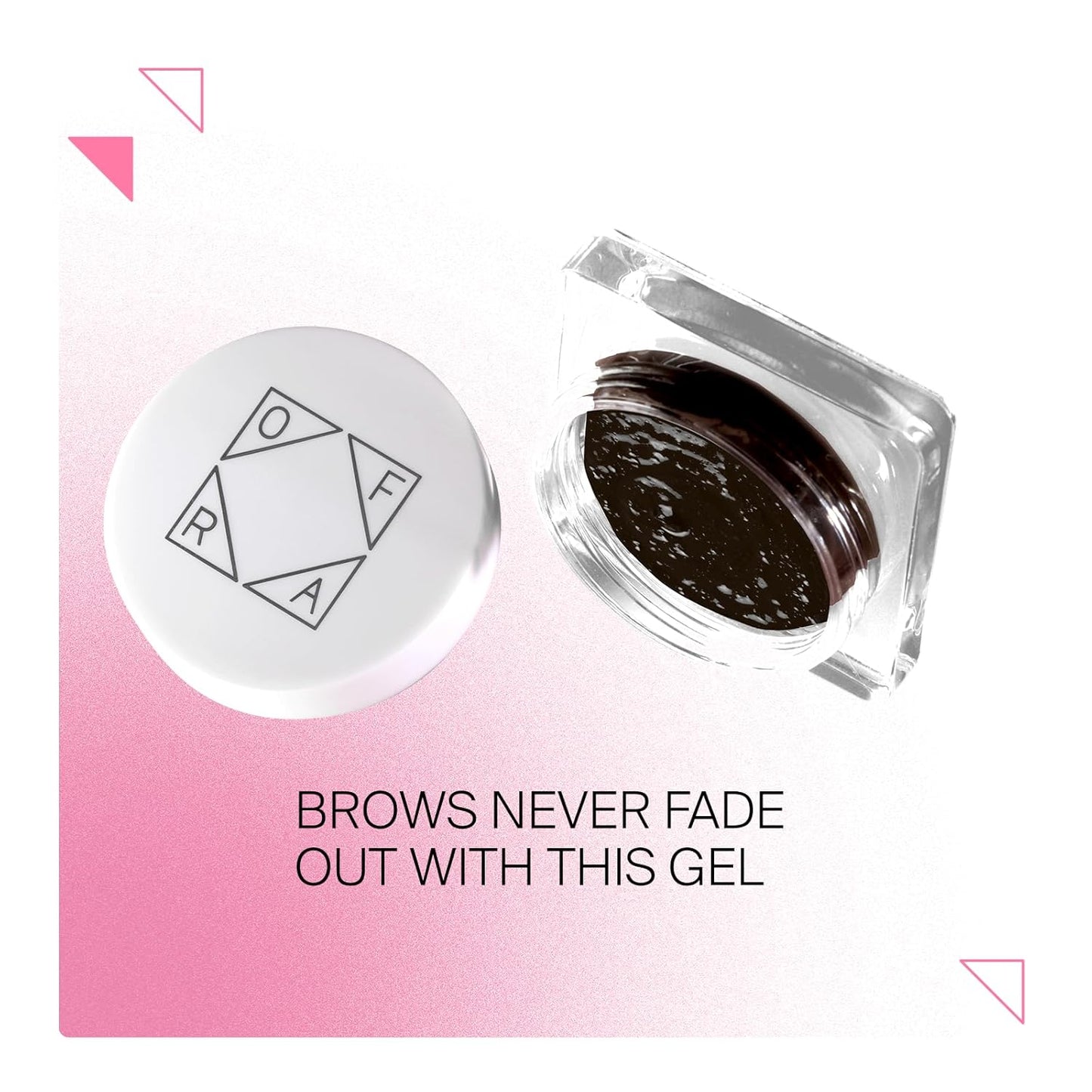 Ofra Eyebrow Gel - Dark Charcoal Gray - Semi-Permanent Brow Gel, and Waterproof Eyebrow Filler - 5g