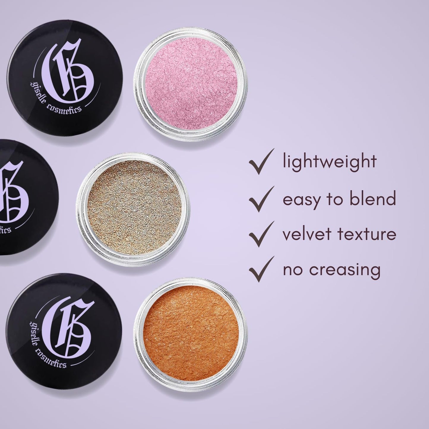 Black Cherry Loose Mineral Eyeshadow Palette - Versatile Make Up Kit with Highlighter Makeup, Glitter, Shimmer, and Colorful Shades
