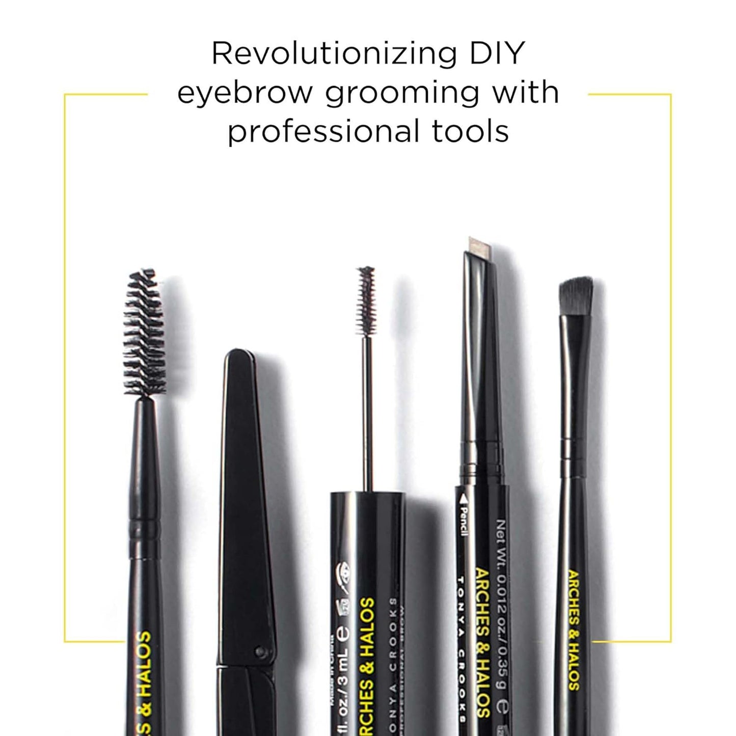 Arches and Halos Angled Bristle Tip Waterproof Brow Pen - Water Based and Smudge Proof Eyebrow Pencil - Extended Wear - Mocha Blonde - 0.051 oz