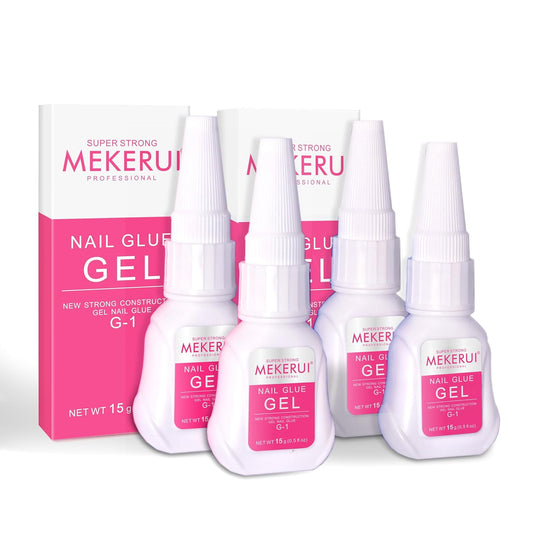 Super Strong Nail Glue Gel for Press on Nails,Drip and Clog Proof,7S Quickly Dry Without UV Light,Long-Lasting 30+Days,Waterproof Beauty Secret Professional Salon Quality