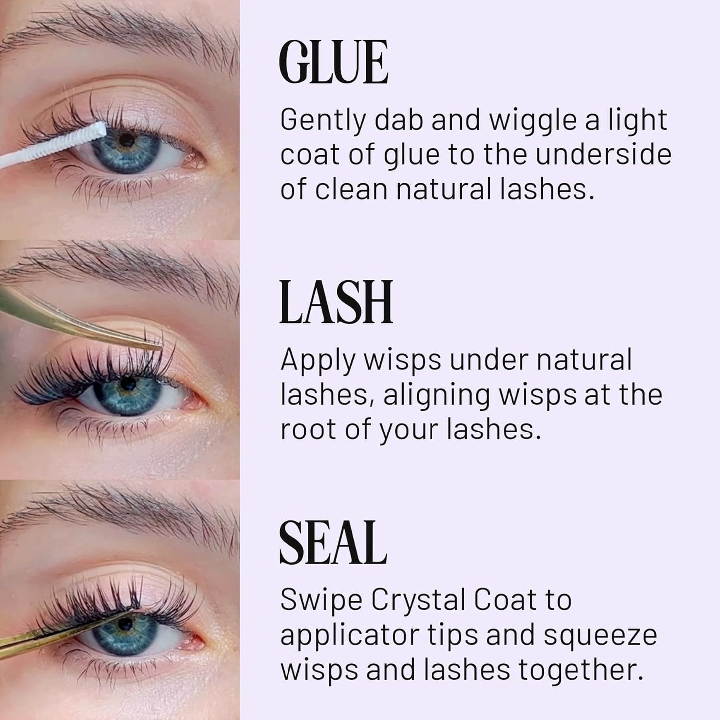 Lilac St - Dawn Natural Faux Eyelash Clusters (12mm) - No "Makeup" Look - DIY Lash Extension Wisps - Lightweight & Lifelike - Lasts 10 Days - Cruelty Free, Vegan, Women Founded - 10 Lashes
