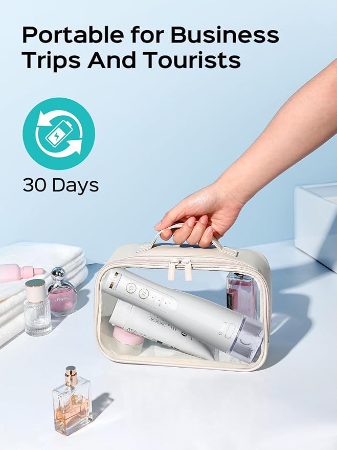 COSLUS E40 Portable Water Flosser for Teeth: 10 Pressure Settings Professional Water Dental Pick for Orthodontic, Braces & Sensitive Gums - Cordless for Travel Use, for Adults Teens, BPA-Free