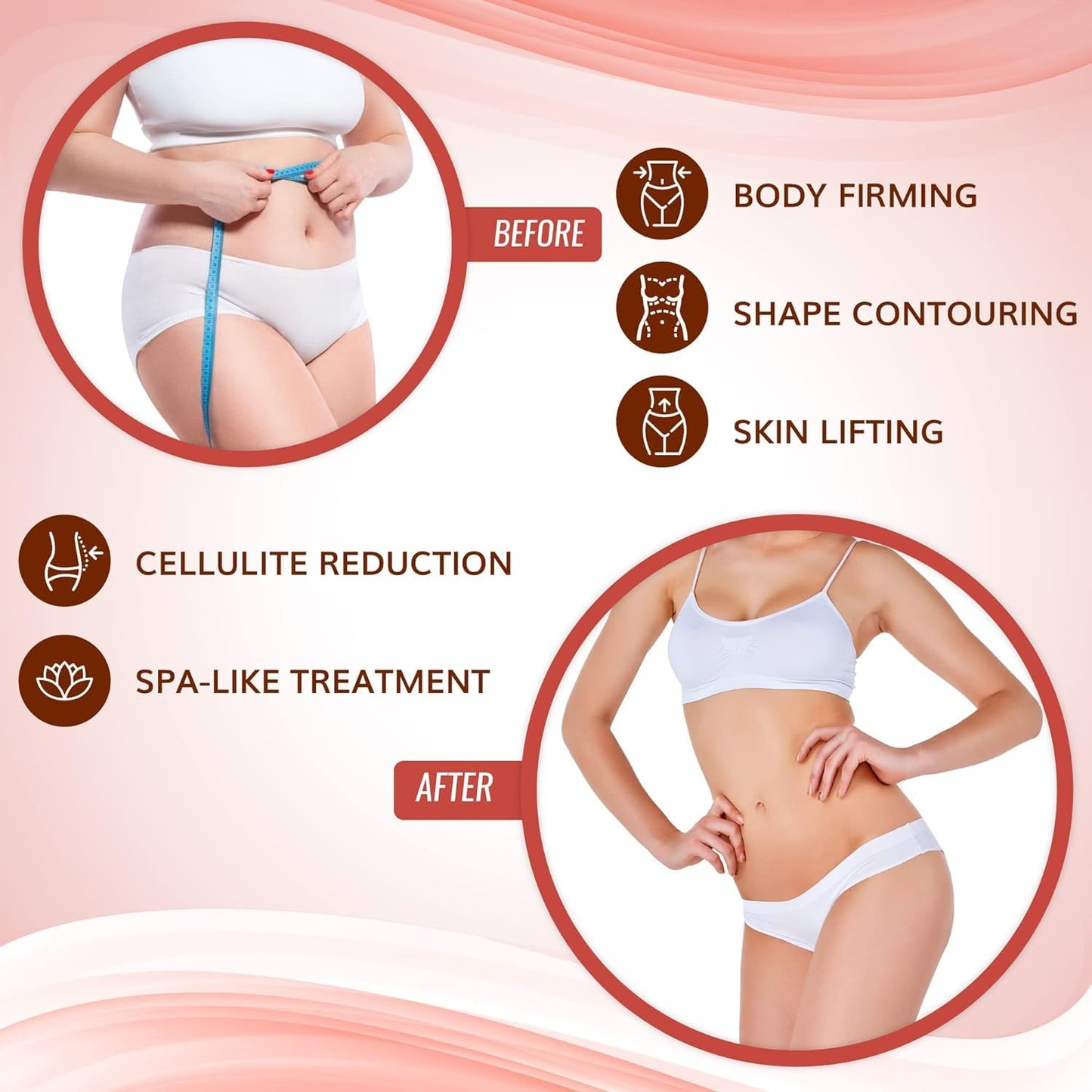All Natural Moisturizing Body Applicator Wrap – Easy to Use Body Wrap -Anti Cellulite Solution- Firming Toning Tummy Wrap (12 applicators)