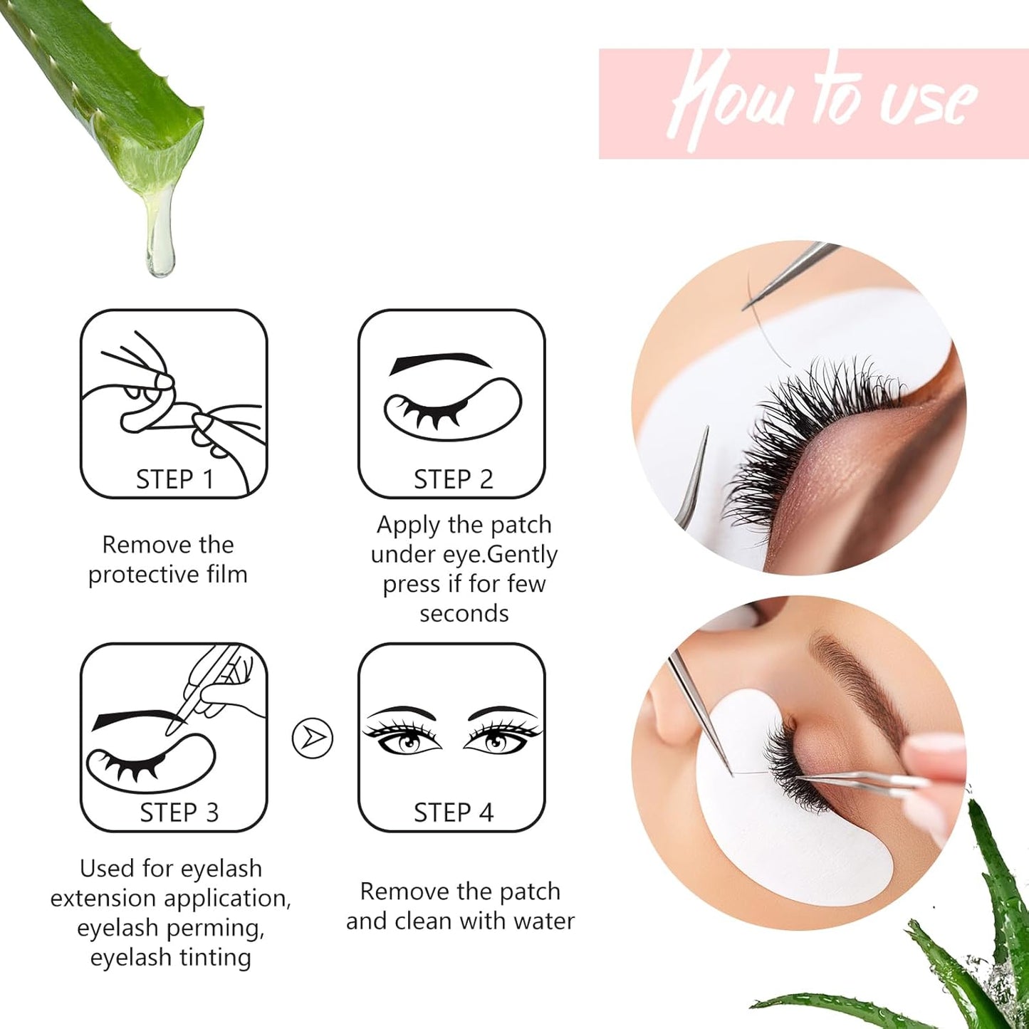 50Pair Eyelash Extension Gel Patches Kit Natural Hydrogel, Lash Gel Pads for Beauty Makeup Mask Kit Supplies Eye Mask Pads Beauty Tools (Gold)