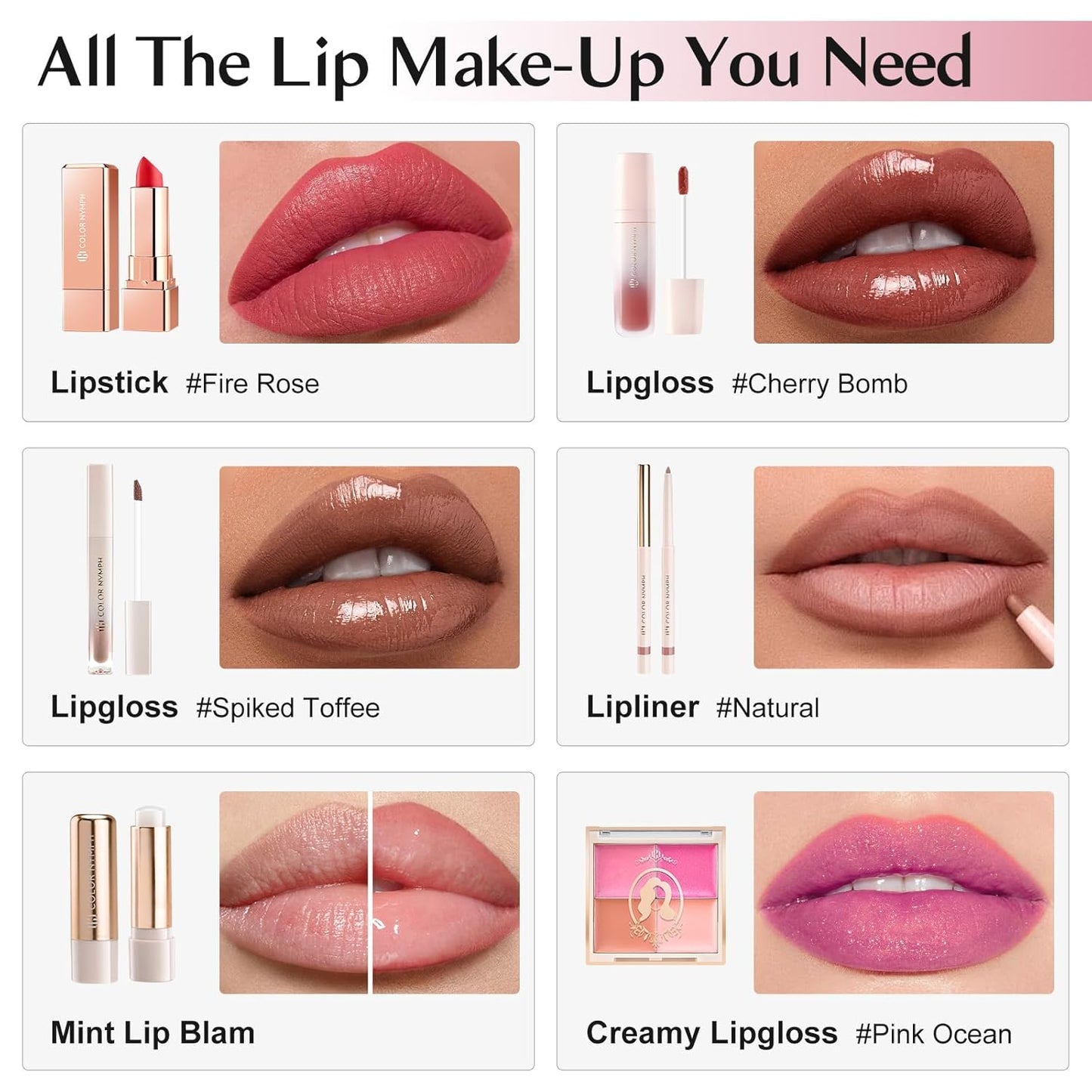 Color Nymph Girls Makeup Kits For Teens, Beginners Makeup Kit All In One Makeup Set For Teenager Full Kit Girls Makeup Kit With Train Case 18 color eyeshadow 4 color glitter & lipgloss - Pink