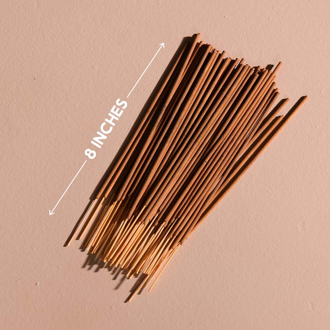 Folkulture Incense Sticks with Incense Holder | Set of 6 (120) Organic Fall Insence-Sticks with 45 Mins Burn Time | Non Toxic Sandalwood Incense | Fall Scents or Rose & Lavender Inscents for Home