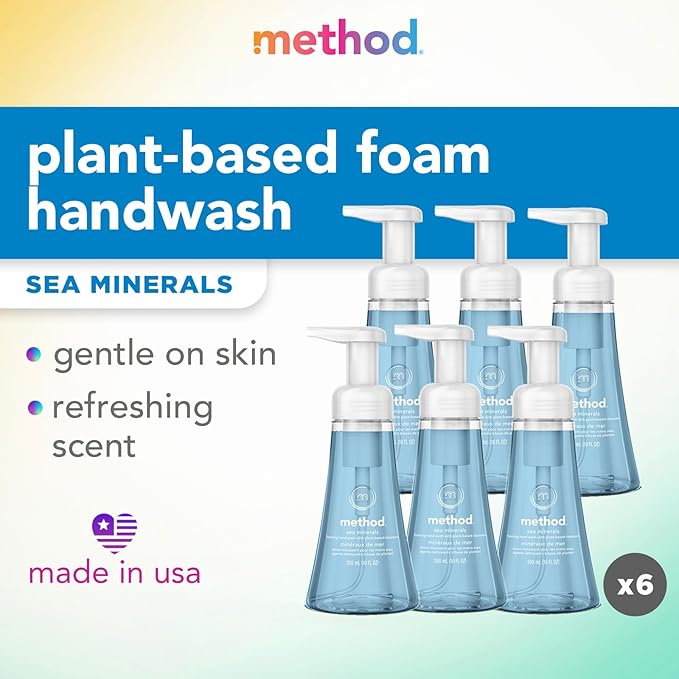 Method Foaming Hand Soap, Sea Minerals, Paraben and Phthalate Free, 10 Fl Oz (Pack of 12)