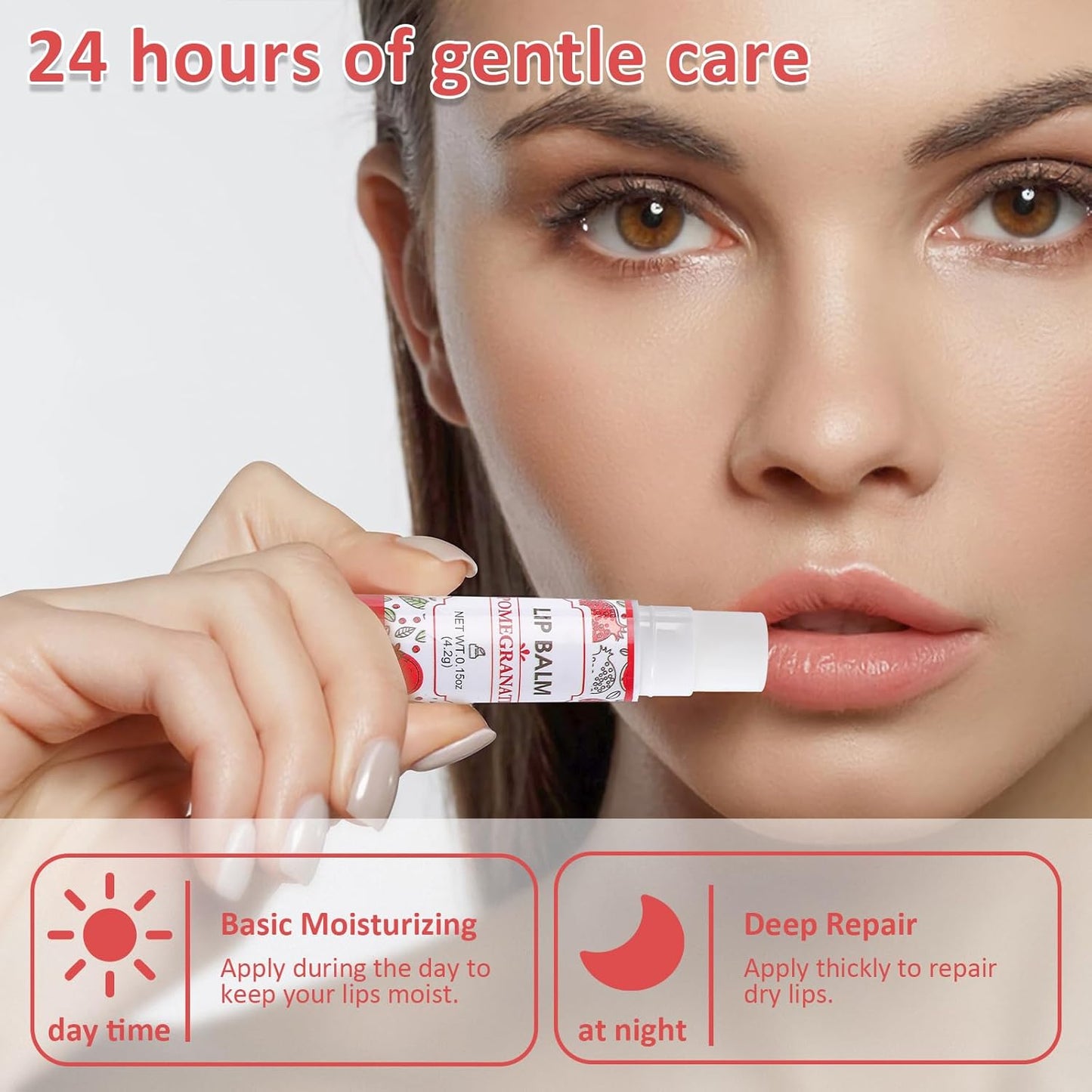32 Pack Lip Balm, Natural Lip Balm Bulk with Vitamin E and Coconut Oil, Bulk Lip Balms for Dry Lips-16 Flavors
